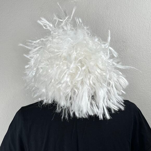 Albert Einstein Mad Scientist Adult Halloween Costume Wig White Crazy Curly Hair - Picture 4 of 9